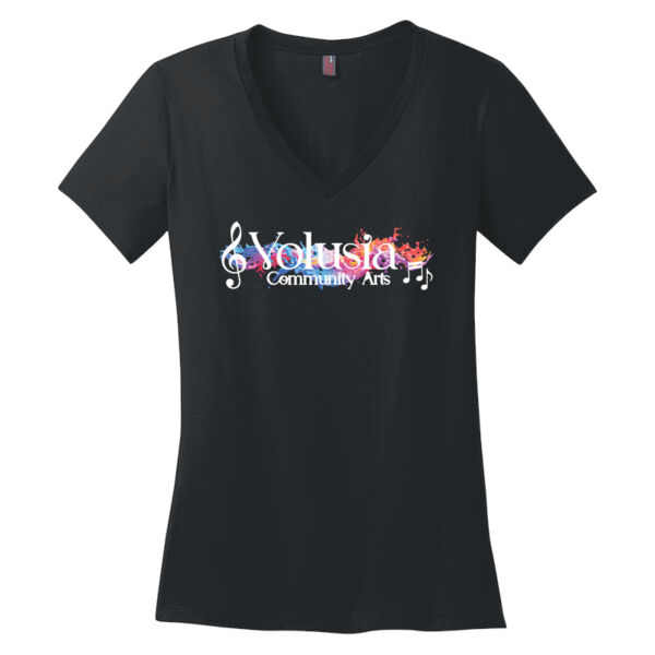 Womens Black V-Neck Tee Thumbnail